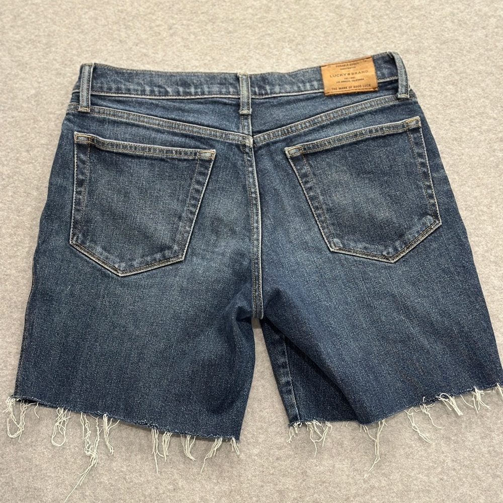Lucky Brand Women's Dark Blue Jean Shorts - Picture 4 of 6